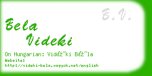 bela videki business card